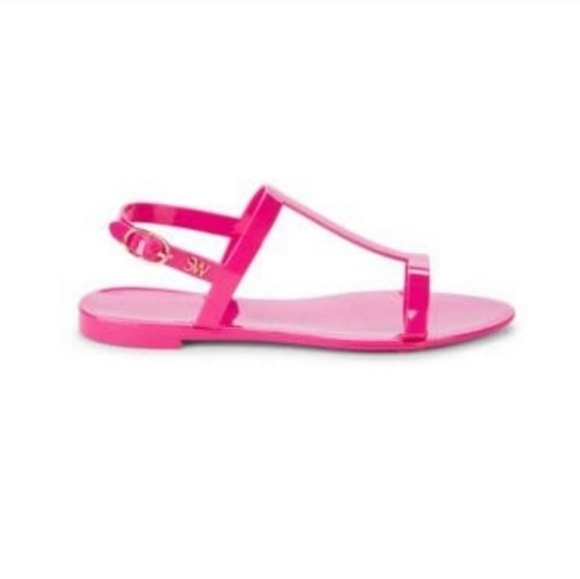 Stuart Weitzman Mellie Jelly Barbie Peonia Hot Pink Sandals New Size 7 US - Picture 2 of 2
